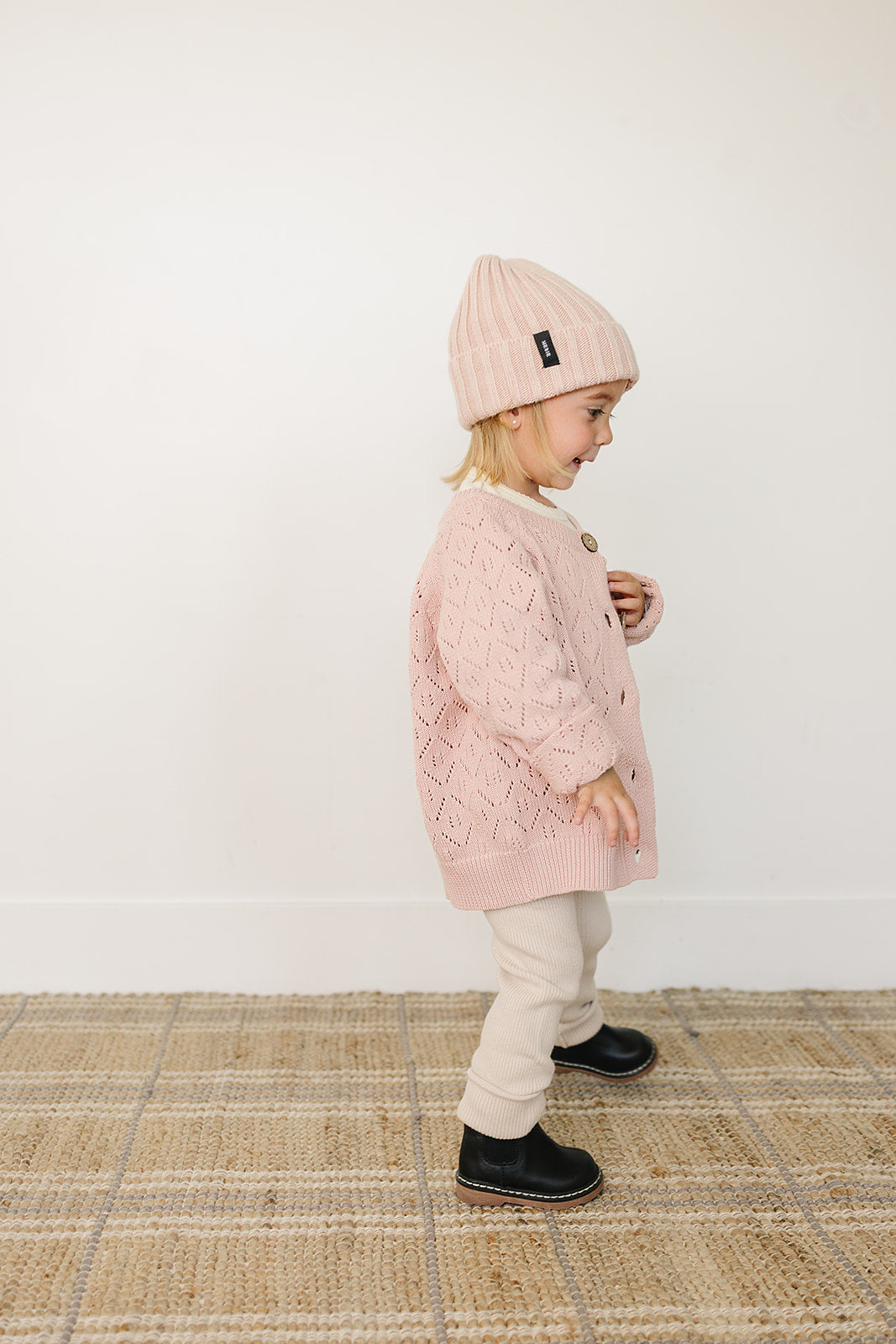 Light Pink Chunky Knit Beanie