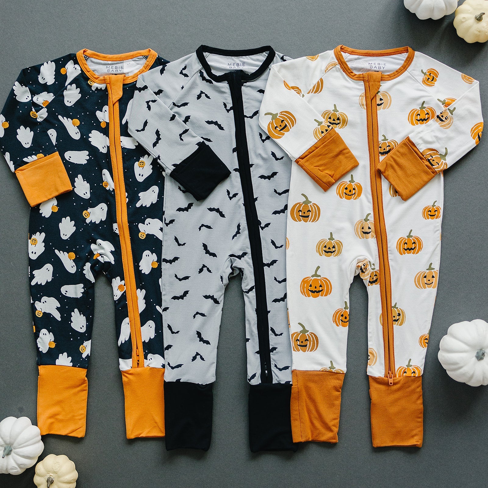 Bats Bamboo Zipper Pajama Romper