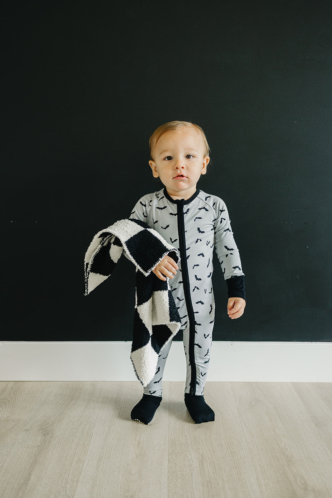 Bats Bamboo Zipper Pajama Romper