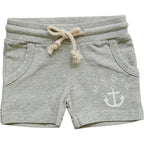 Heather Grey Cotton Pocket Shorts for Kids