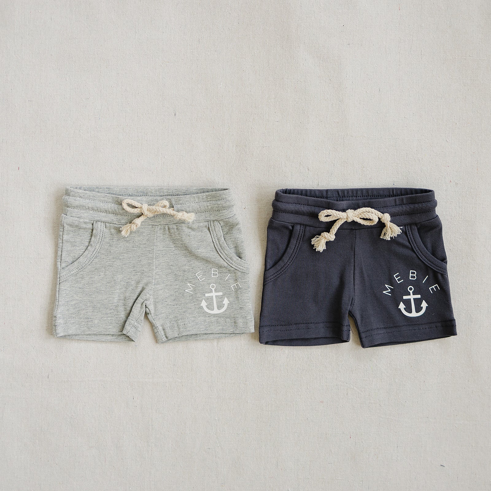 Heather Grey Cotton Pocket Shorts for Kids
