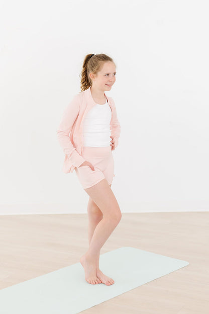 Girls Zen Pink Active Shorty Shorts