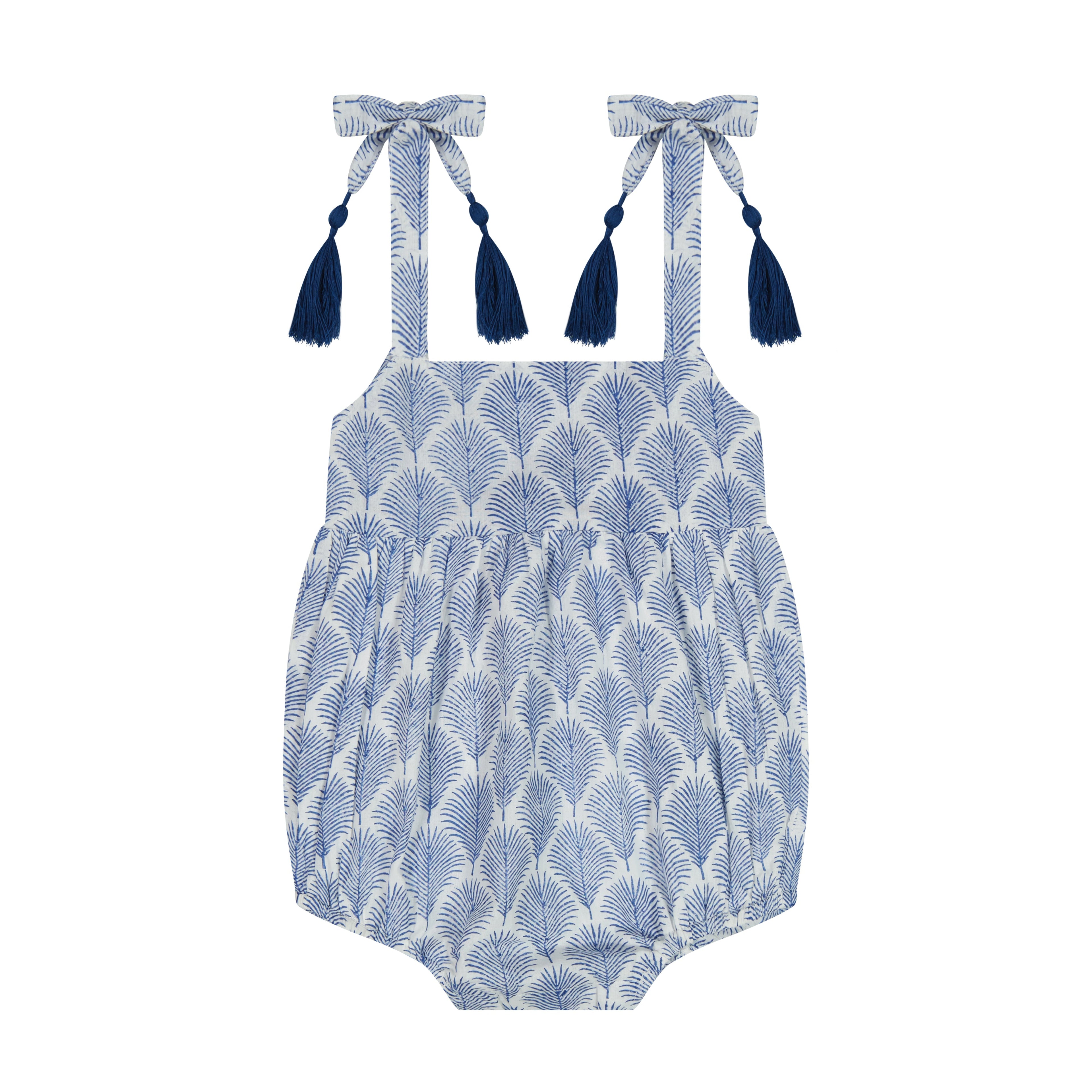 Zoe Baby Romper Navy Feather