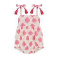 Zoe Baby Romper White Pink Ikat