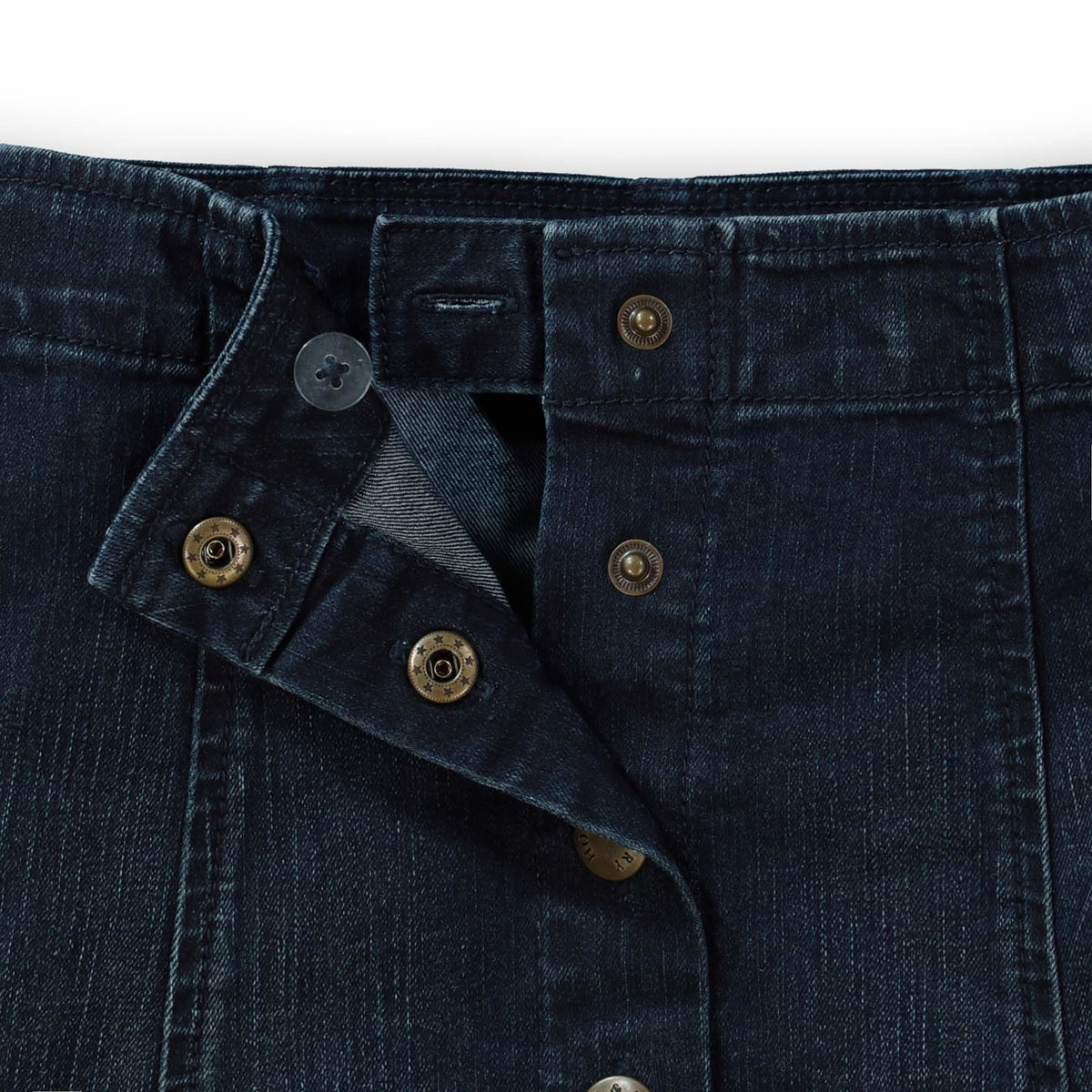 A-Line Snap Front Skirt
