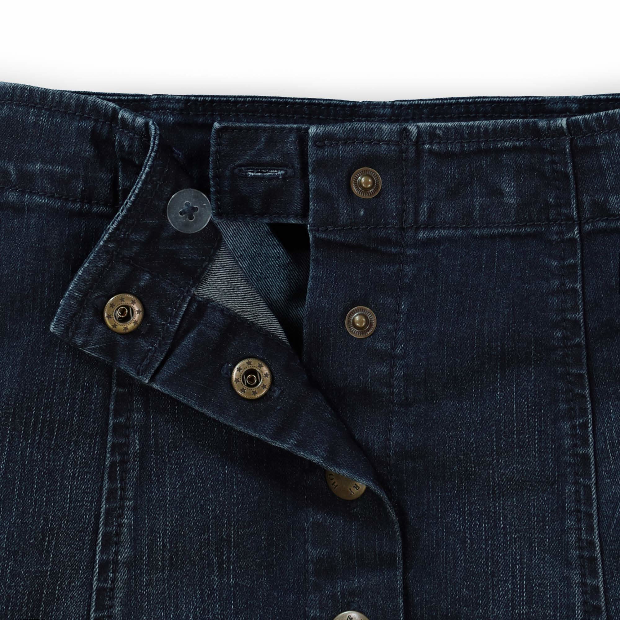 A-Line Snap Front Skirt