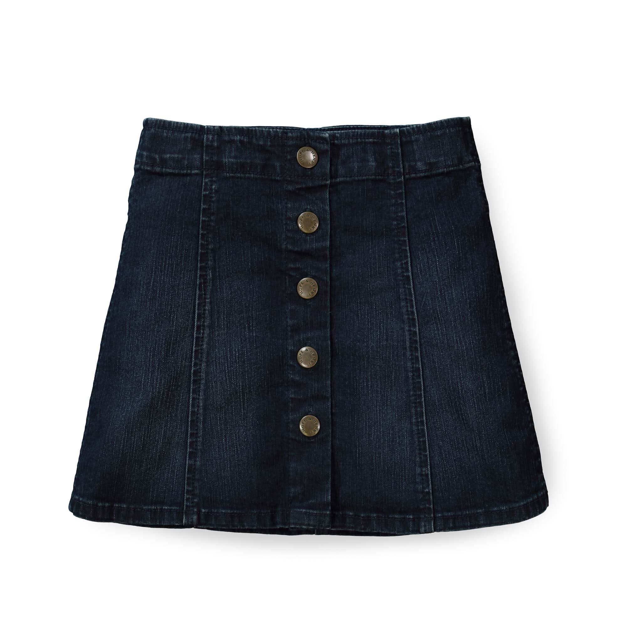 A-Line Snap Front Skirt