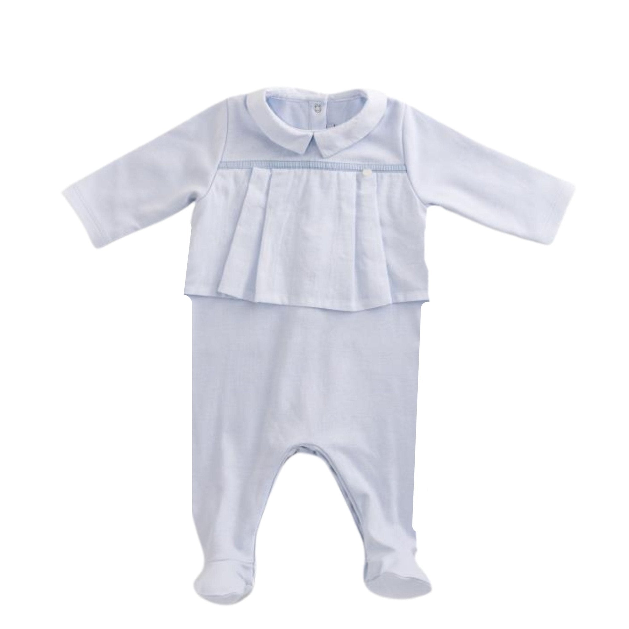 Alan Blue Organic Cotton Footie - Blissfully Lavender BoutiqueBebe Sweeny