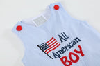 Blue Gingham Shortalls – All American Boy