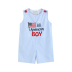 Blue Gingham Shortalls – All American Boy
