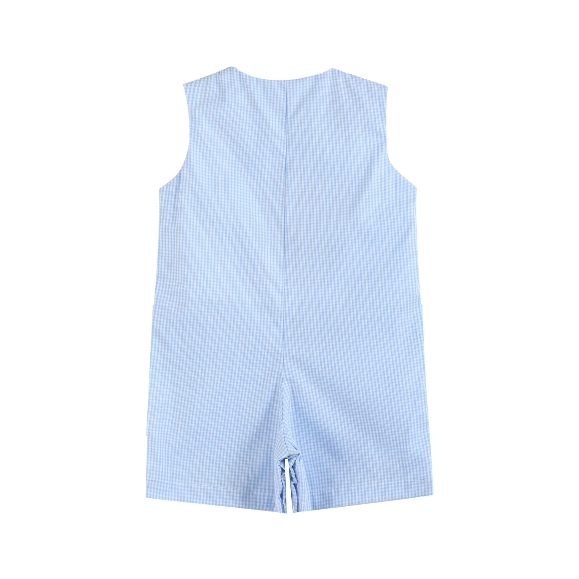 Blue Gingham Shortalls – All American Boy