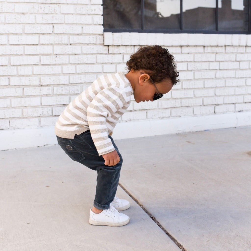 All White KidsLeather Sneakers - Blissfully Lavender BoutiquePiper finn