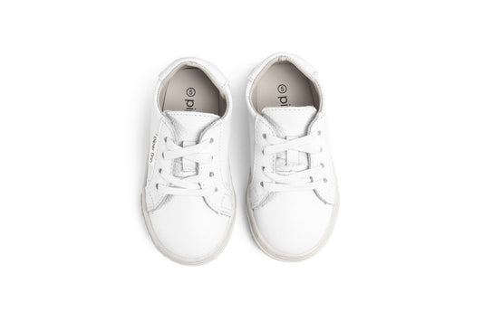 All White KidsLeather Sneakers - Blissfully Lavender BoutiquePiper finn
