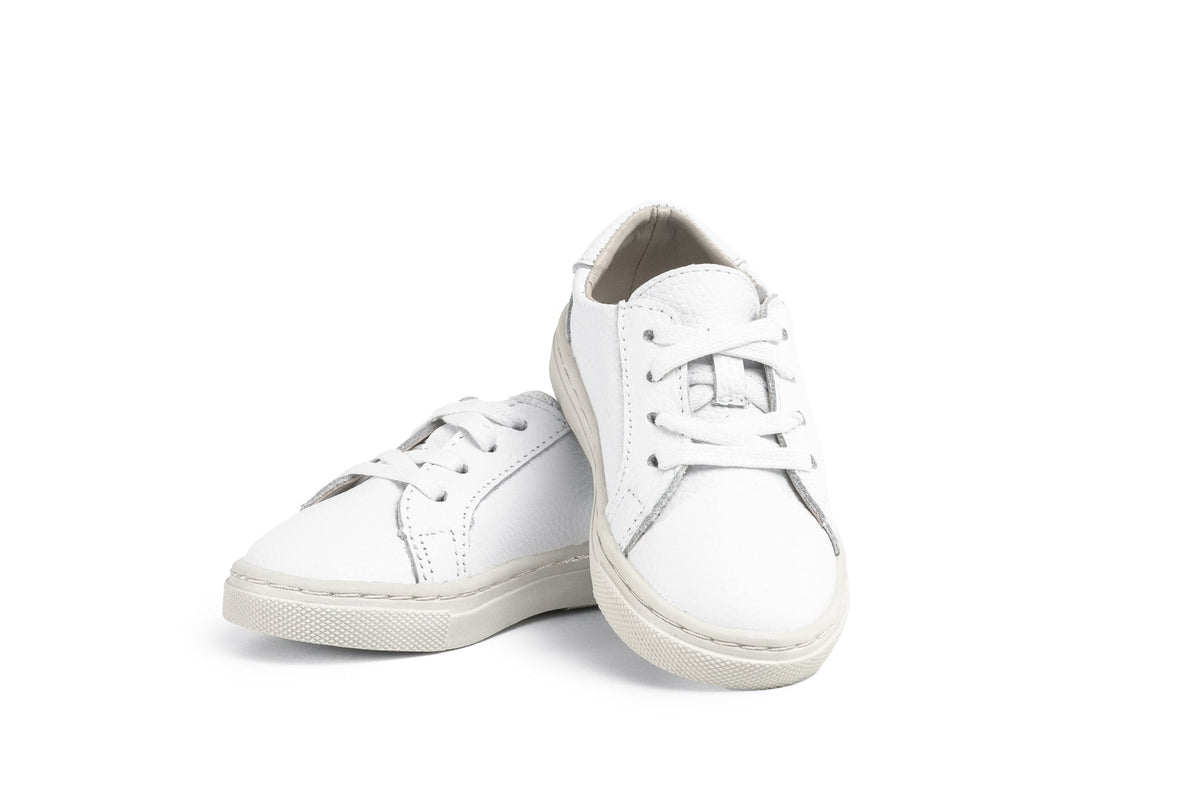 All White KidsLeather Sneakers - Blissfully Lavender BoutiquePiper finn