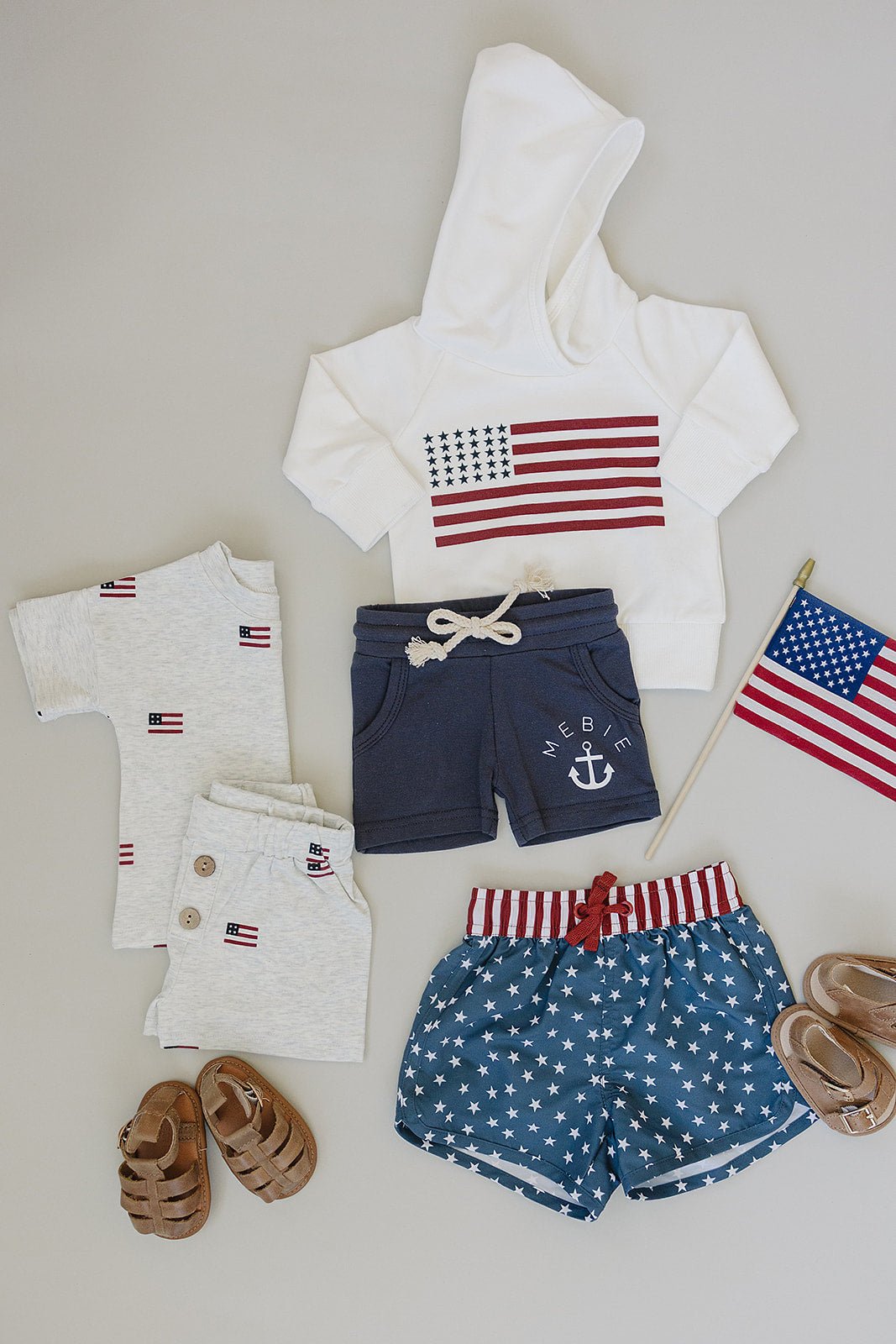 American Flag Hoodie - Blissfully Lavender BoutiqueMebie Baby