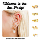 American Heart Stud Earrings – Screwback Gold - Blissfully Lavender BoutiqueShop LINNY CO
