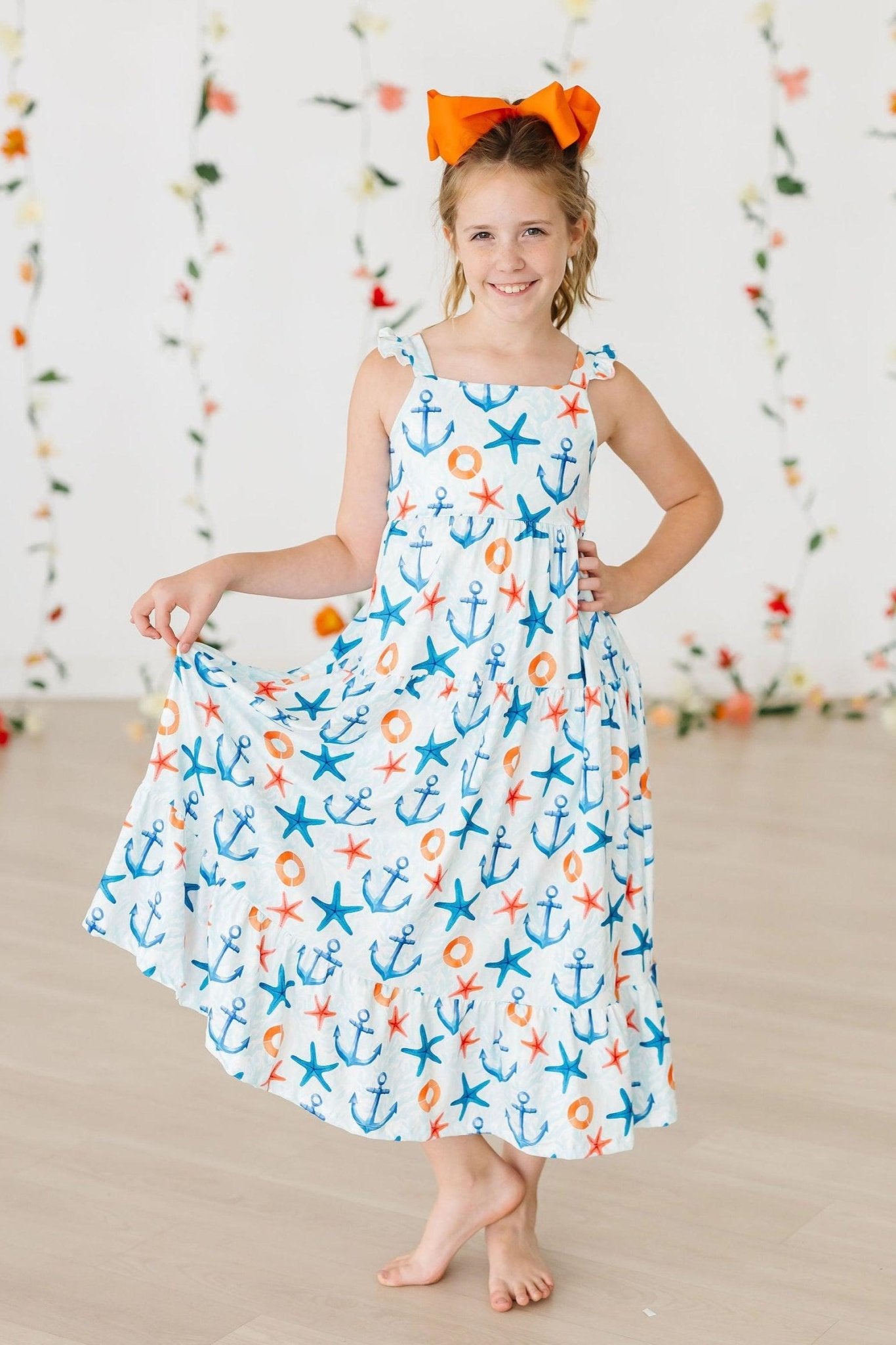 Anchors Away Ruffle Maxi Dress - Blissfully Lavender BoutiqueMila & Rose ®
