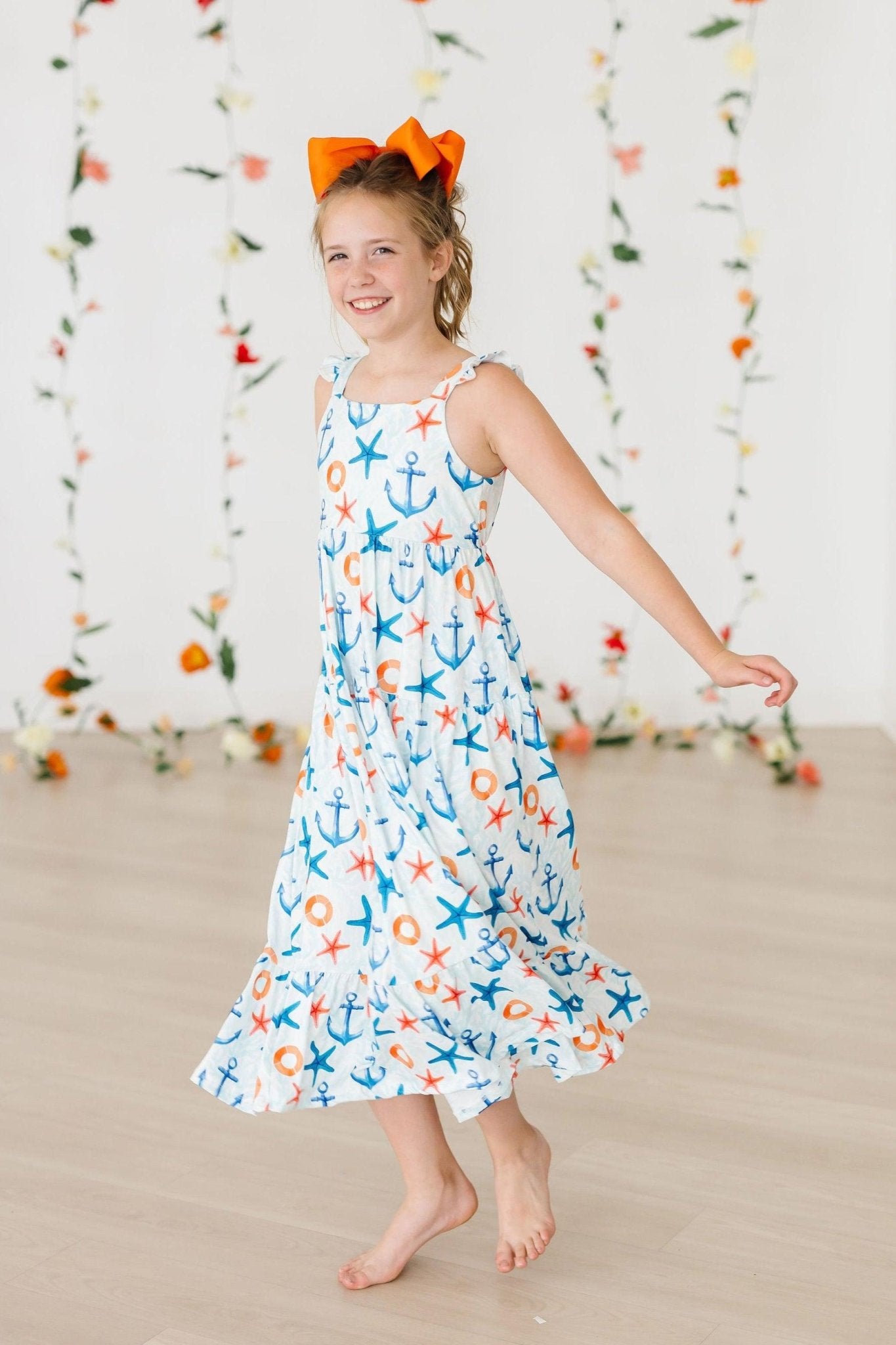 Anchors Away Ruffle Maxi Dress - Blissfully Lavender BoutiqueMila & Rose ®