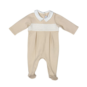 Andy Beige Organic Cotton Footie