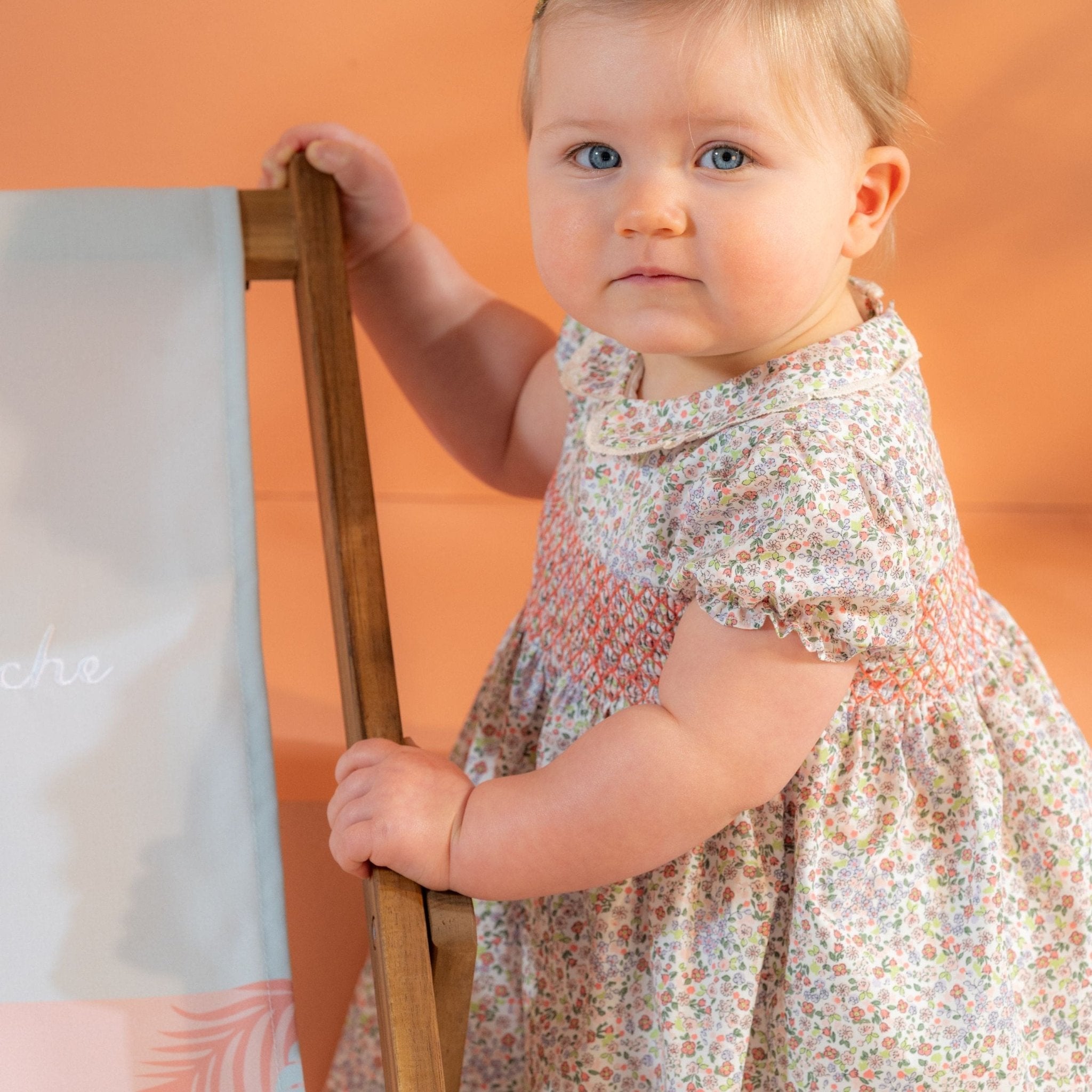 Anna Pink Smocked Floral Dress - Blissfully Lavender BoutiqueBebe Sweeny