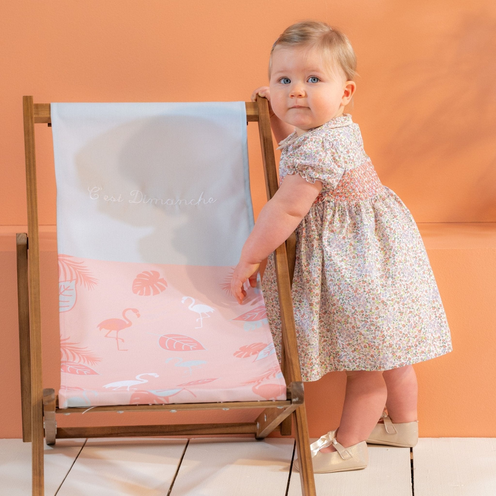 Anna Pink Smocked Floral Dress - Blissfully Lavender BoutiqueBebe Sweeny