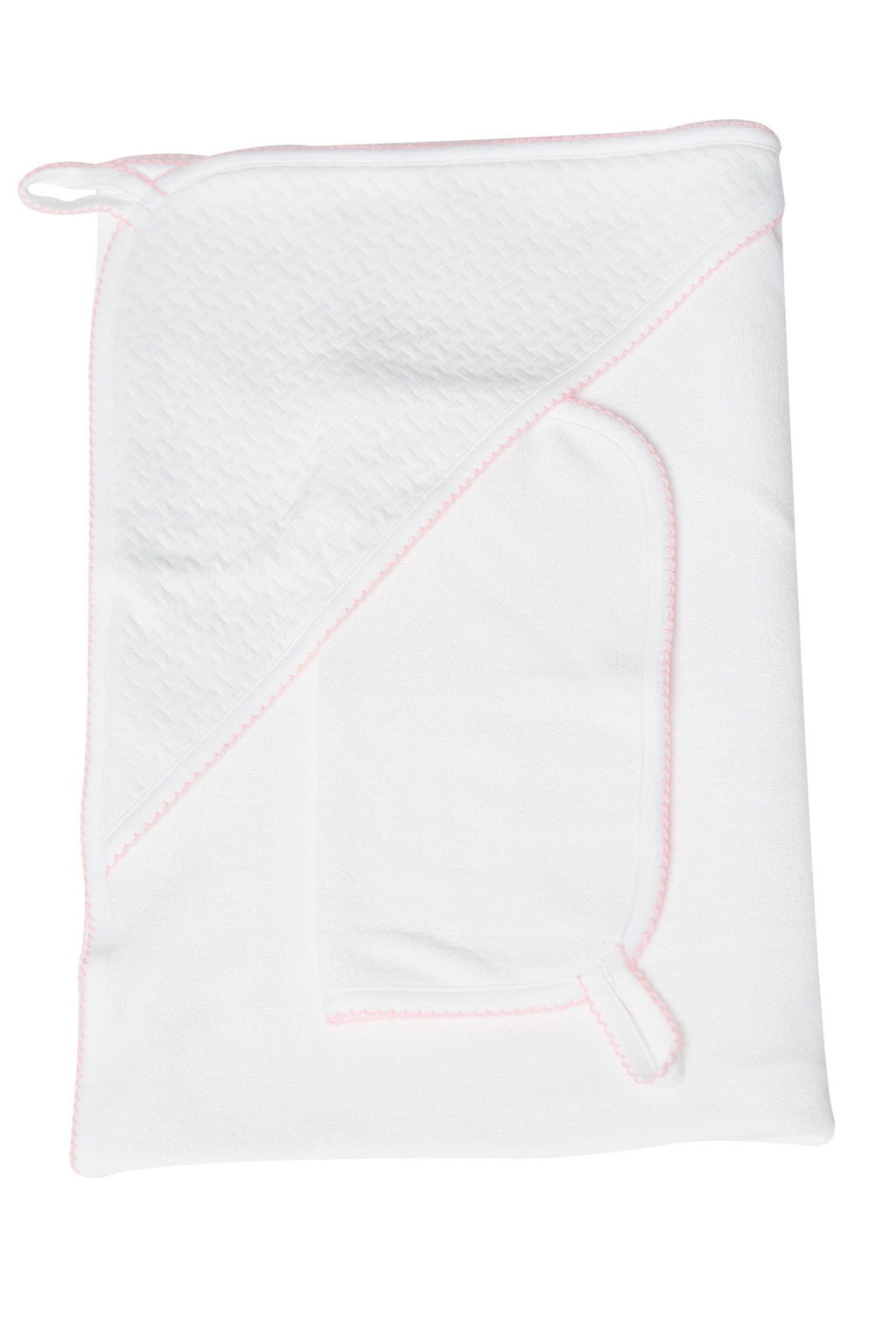 Baby Basket Weave Hooded Towel - Blissfully Lavender BoutiqueNella Pima