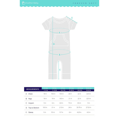 Baby Boy Aqua Wave Kangaroo Pima Cotton Romper - Blissfully Lavender BoutiqueFeather Baby