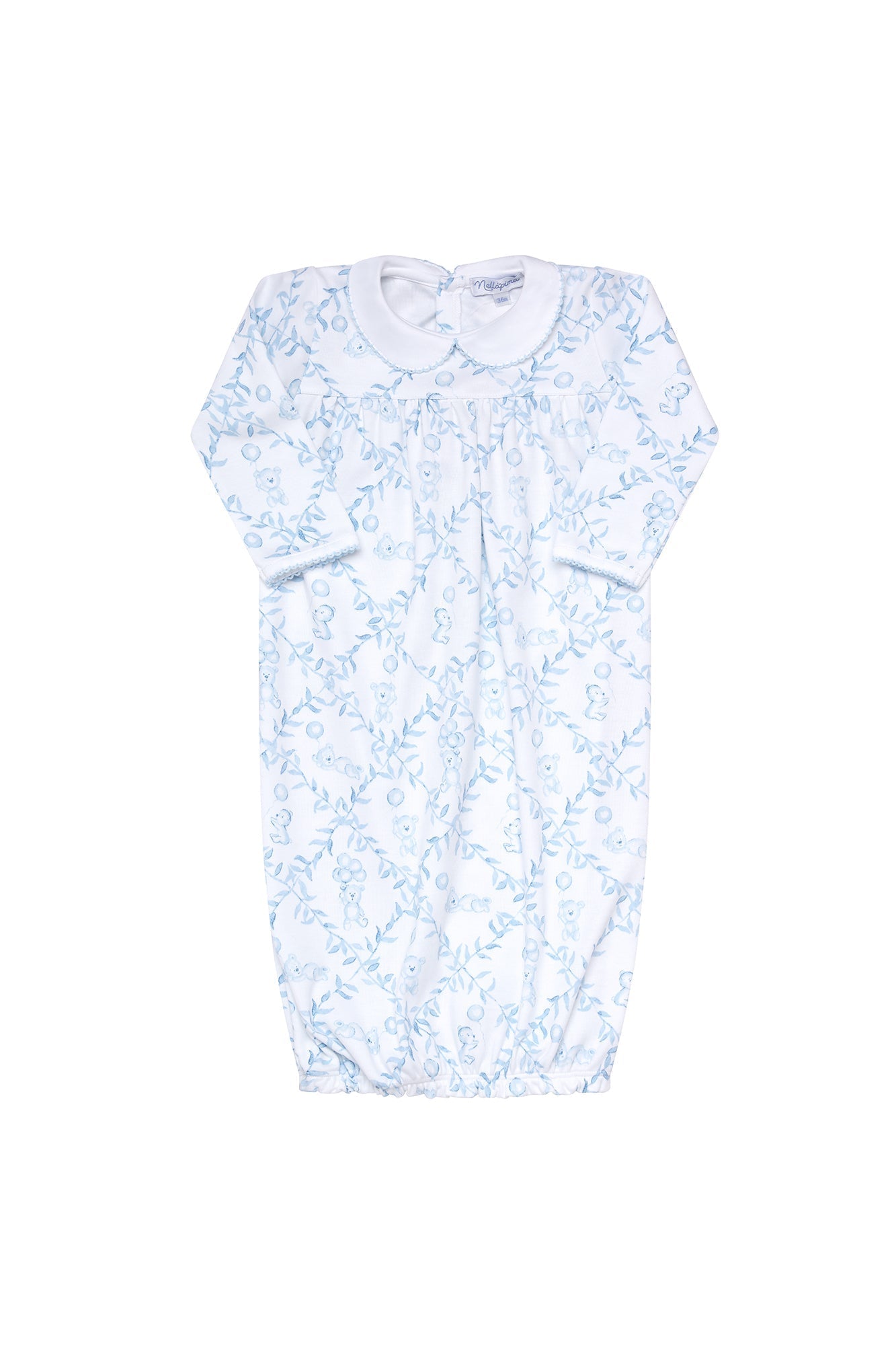 Baby Boy Blue Bears Trellace Gown  - Blissfully Lavender BoutiqueNella Pima