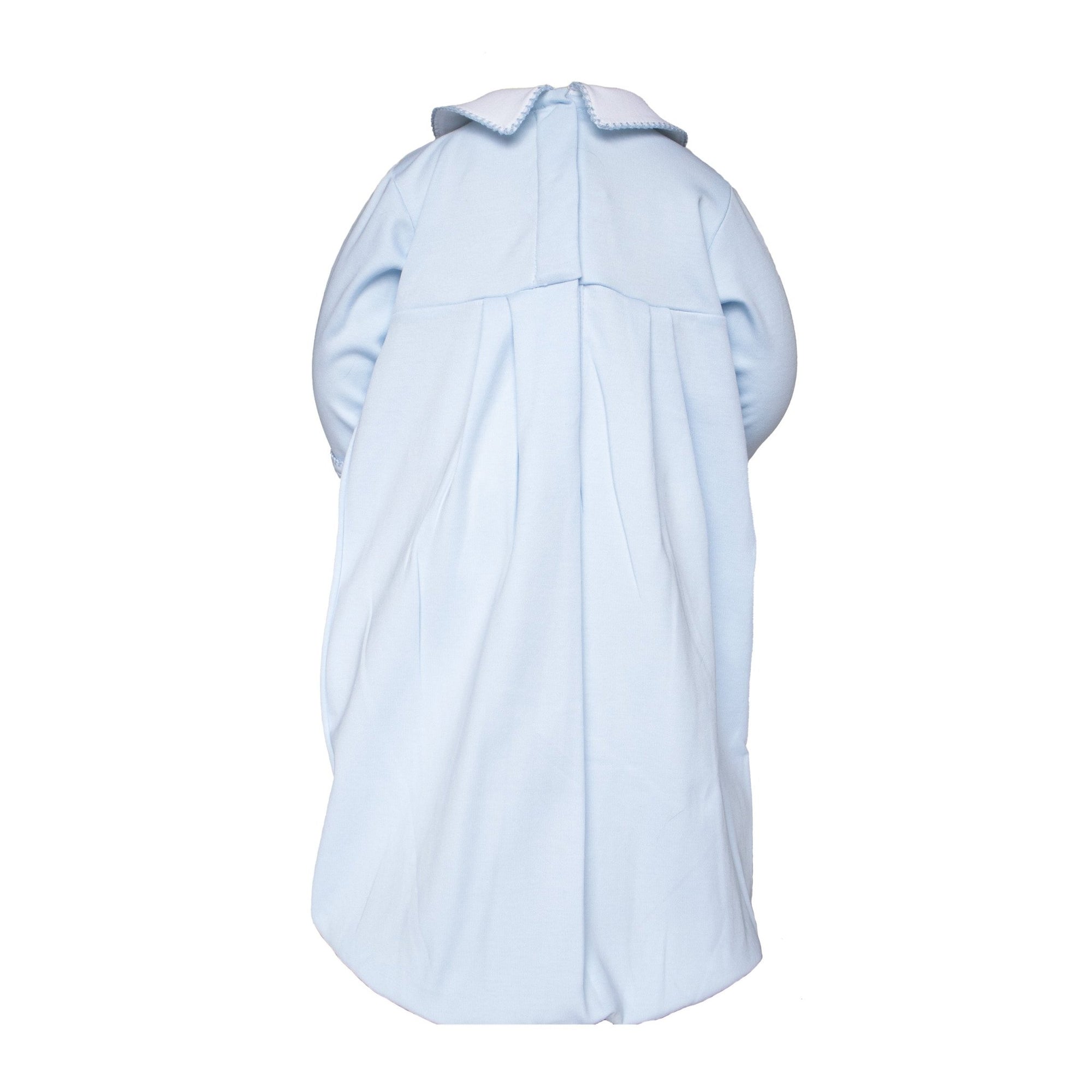 Baby Boy Lt.Blue Smocked Pima CottonDay Gown - Blissfully Lavender BoutiqueCuclie