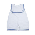 Baby Boy Oliver Nautical Linen One Piece Romper - Blissfully Lavender BoutiqueCuclie