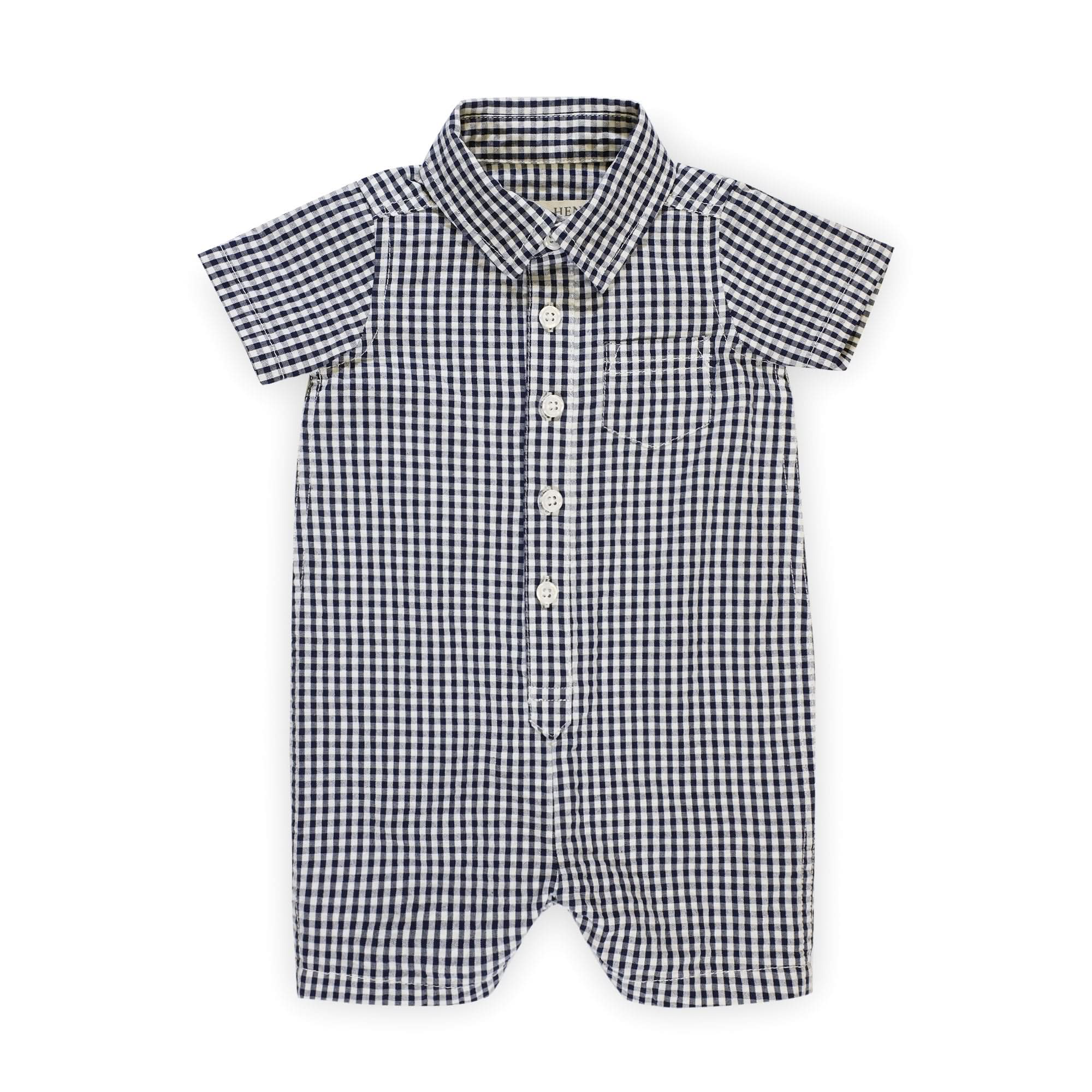 Baby Boy Organic Button Front Romper - Blissfully Lavender BoutiqueHope & Henry