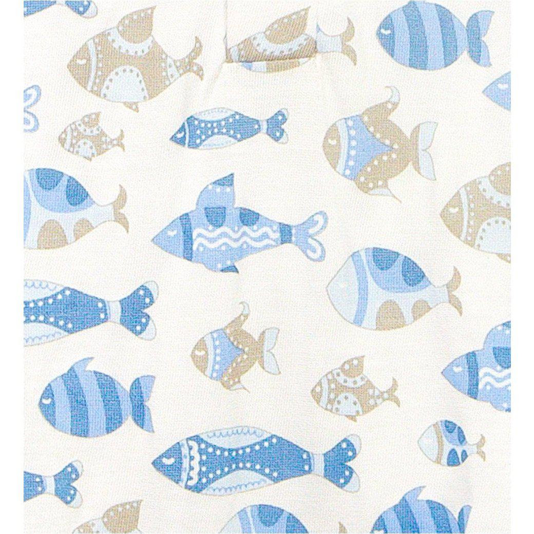 Baby Boy Skinny Fish Pima Cotton Henley Romper - Blissfully Lavender BoutiqueFeather Baby