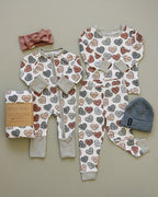 Baby Conversation Hearts Ribbed Bamboo Zipper Pajama - Blissfully Lavender BoutiqueMebie Baby