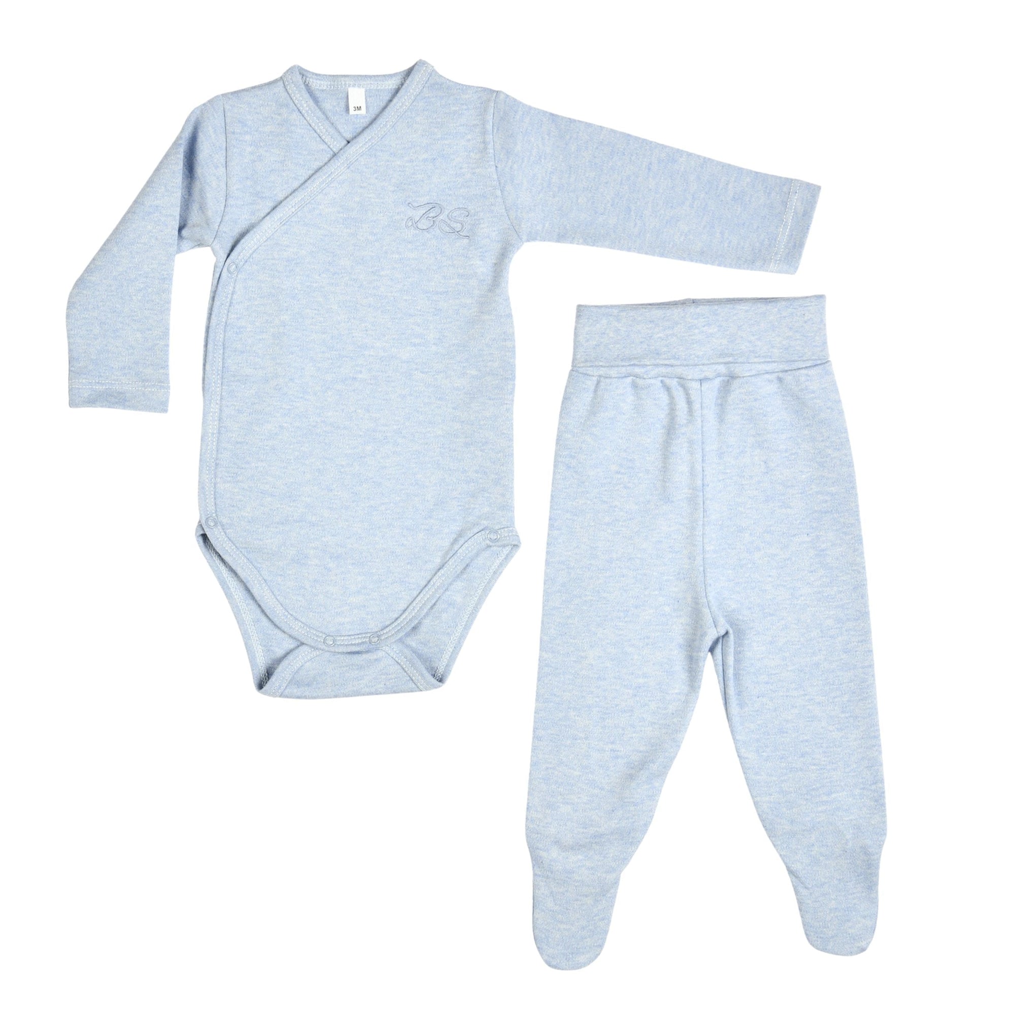 Bebe Sweeny Essential Blue & Gray Legging Set