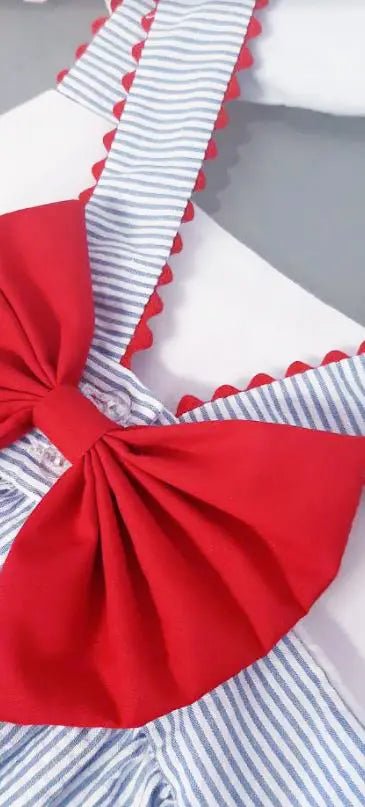 Baby Girl American Flag Romper - Blissfully Lavender BoutiqueMarco and Lizzy