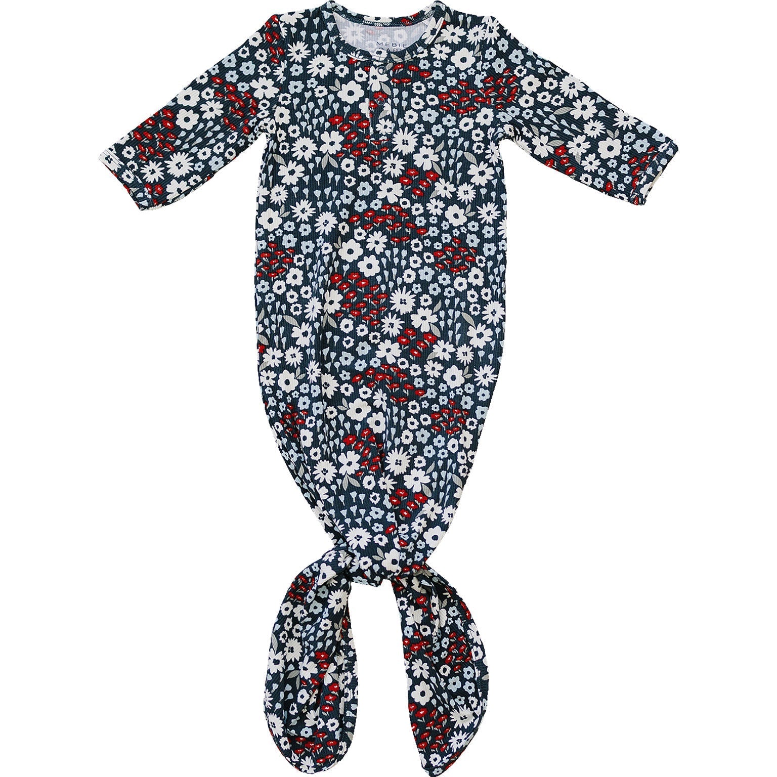 Baby Girl Americana Floral Bamboo Knot Gown - Blissfully Lavender BoutiqueMebie Baby