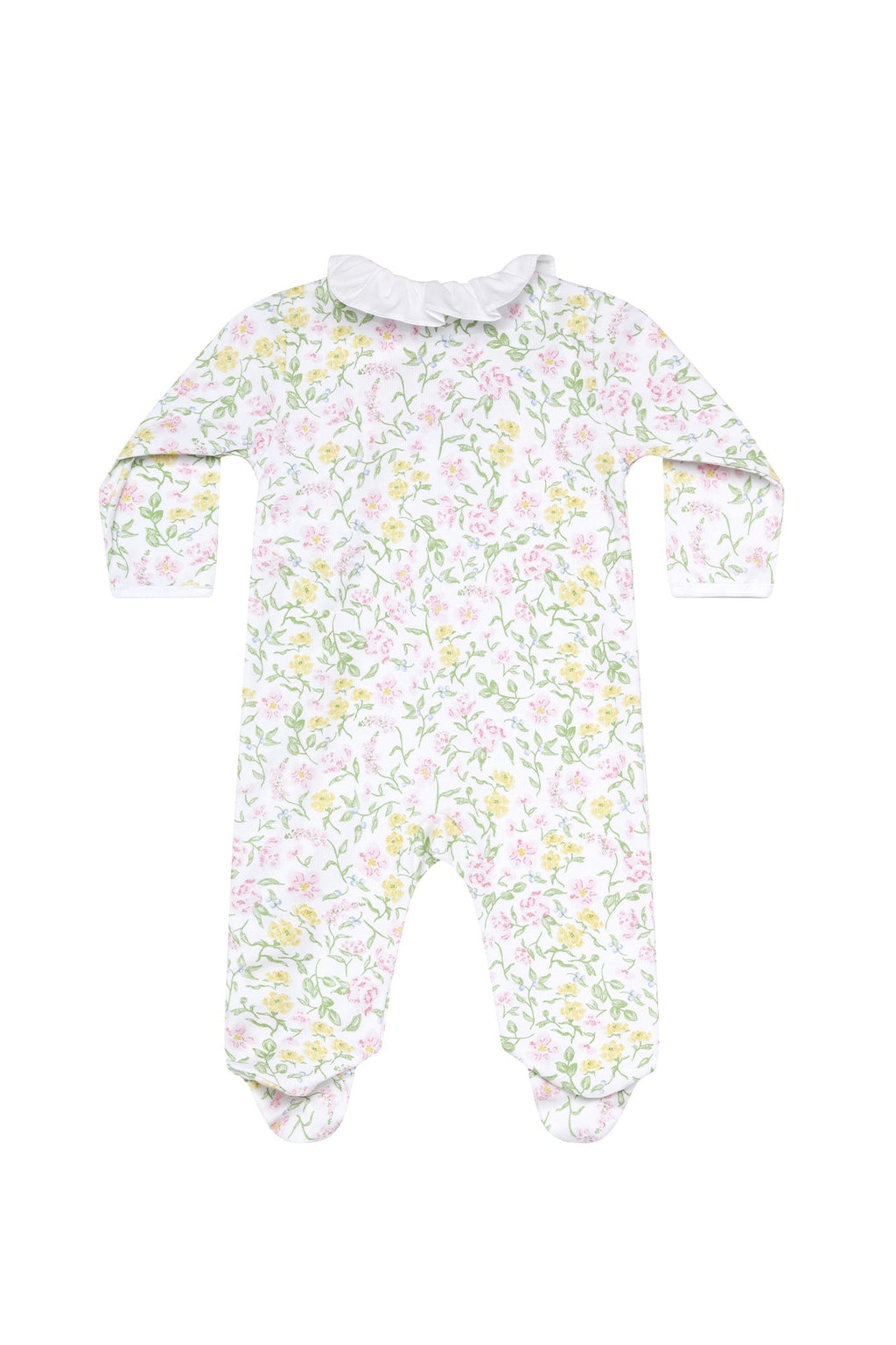Baby Girl Berry Wildflowers Crossover Footie - Blissfully Lavender BoutiqueNella Pima