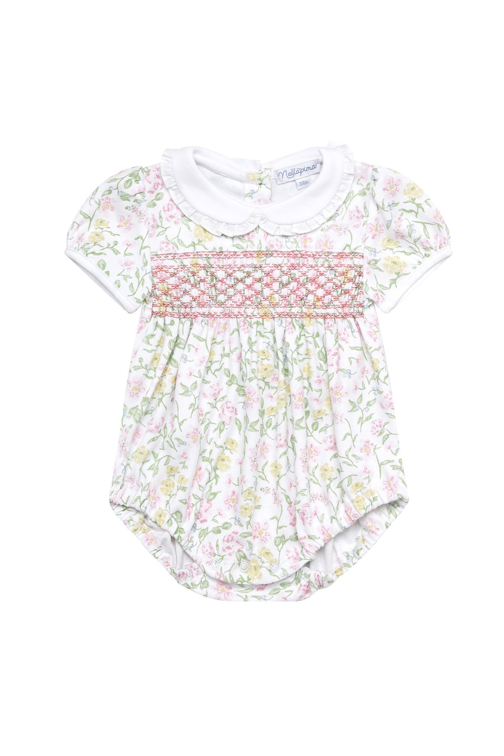 Baby Girl Berry Wildflowers Smocked Bubble - Blissfully Lavender BoutiqueNella Pima