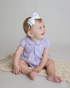 Baby Girl Elena Pima Pique Bubble Romper - Blissfully Lavender BoutiqueCuclie
