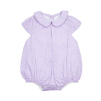 Baby Girl Elena Pima Pique Bubble Romper - Blissfully Lavender BoutiqueCuclie