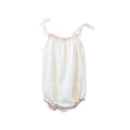 Baby Girl Off - white Eyelet Strap Romper - Blissfully Lavender BoutiqueBeet World