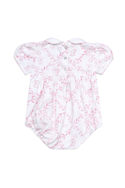 Baby Girl Pink Bears Trellace Smocked Bubble - Blissfully Lavender BoutiqueNella Pima