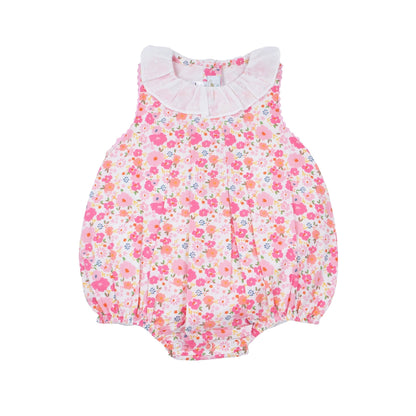Baby Girl Pink Nena Flutter Bubble Romper - Blissfully Lavender BoutiqueCuclie