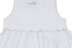 Baby Girl White Scalloped Trim Dress, Infant Girls - Blissfully Lavender BoutiqueCuclie