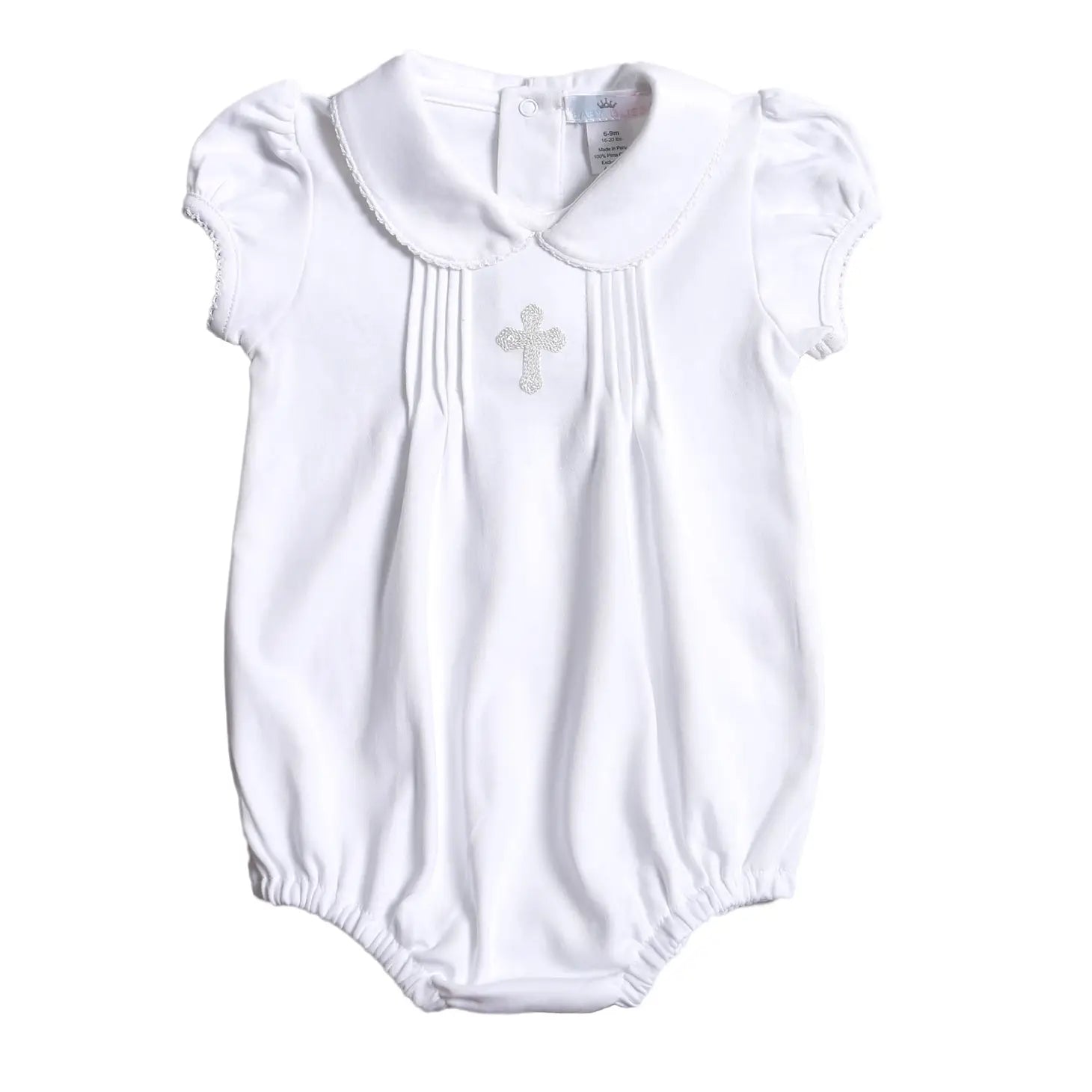 Baby Girls Holy Cross Pima Cotton Bubble - Blissfully Lavender BoutiqueBaby Loren