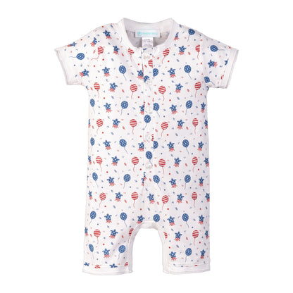 Baby USA Balloons Pima Cotton Henley Romper - Blissfully Lavender BoutiqueFeather Baby
