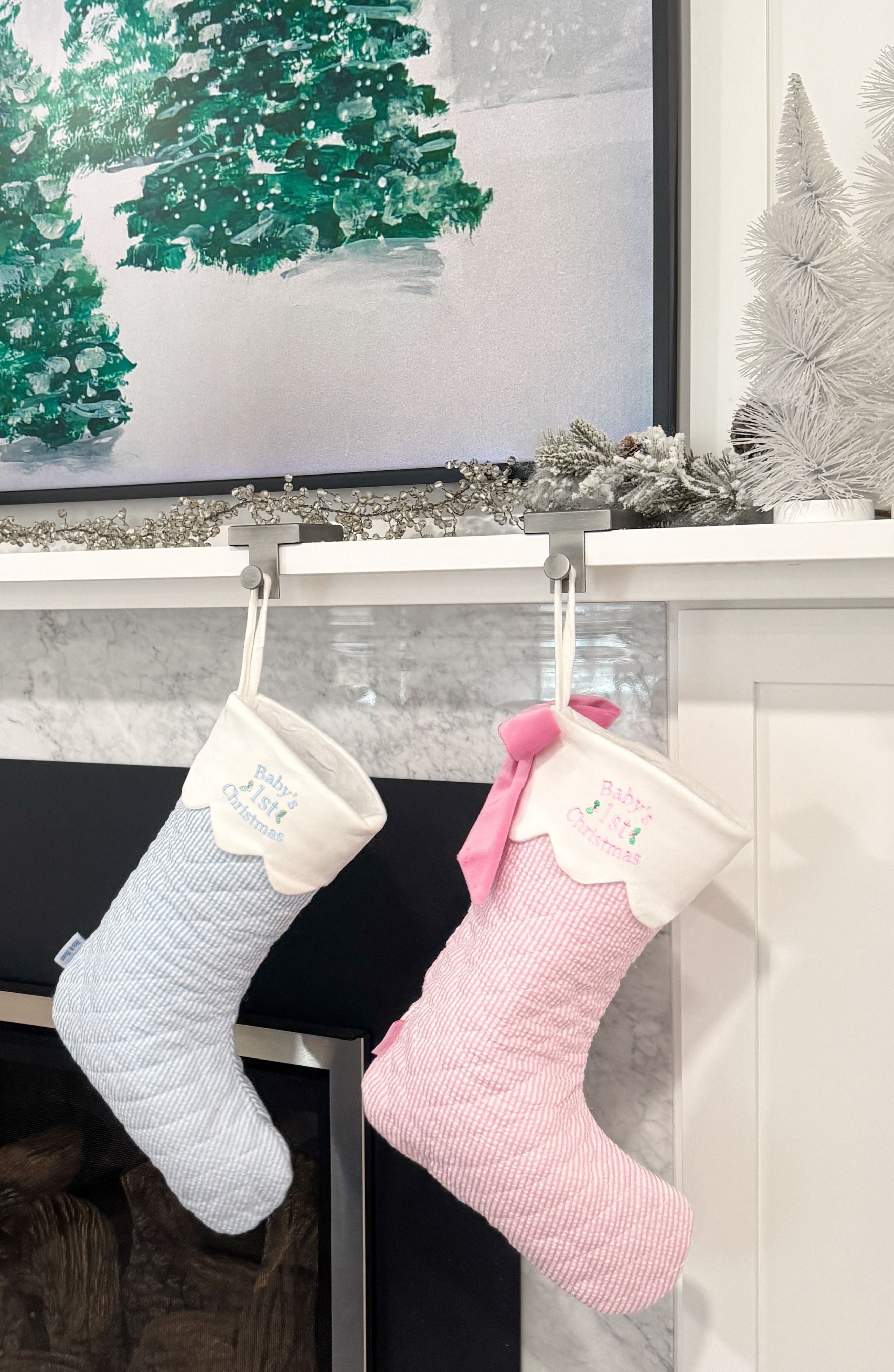 Baby's 1st Christmas Stocking, Pink