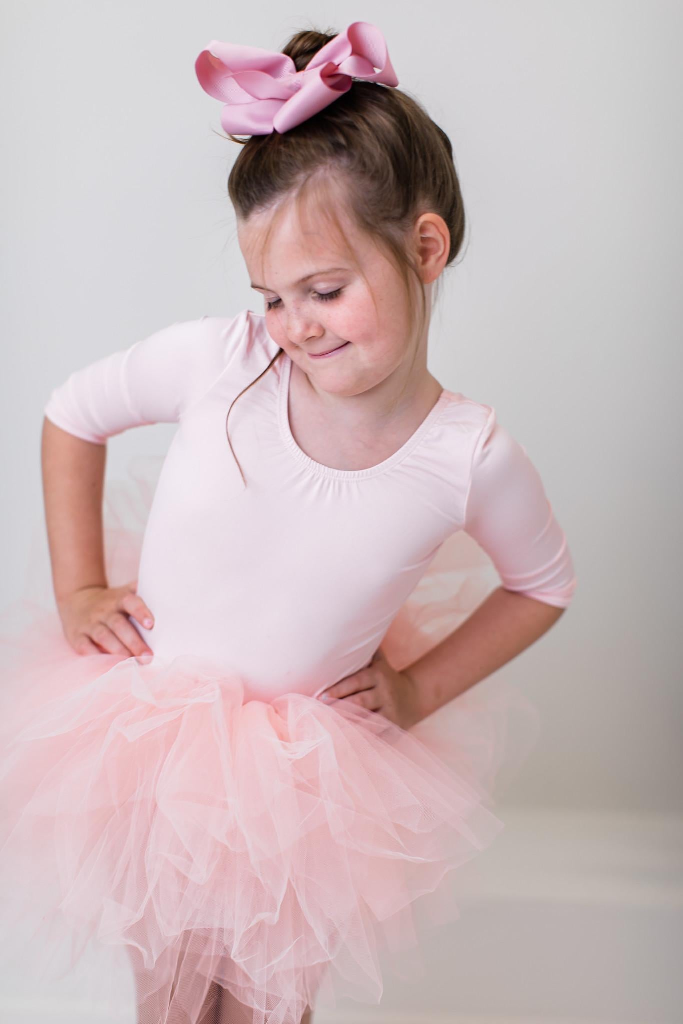 Ballet Pink 3/4 Tutu Leotard - Blissfully Lavender BoutiqueMila & Rose ®
