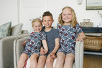 Bamboo Short Set – Americana Floral Ribbed - Blissfully Lavender BoutiqueMebie Baby
