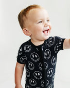 Baby Boy Electric Smiley Bamboo Shorty Romper